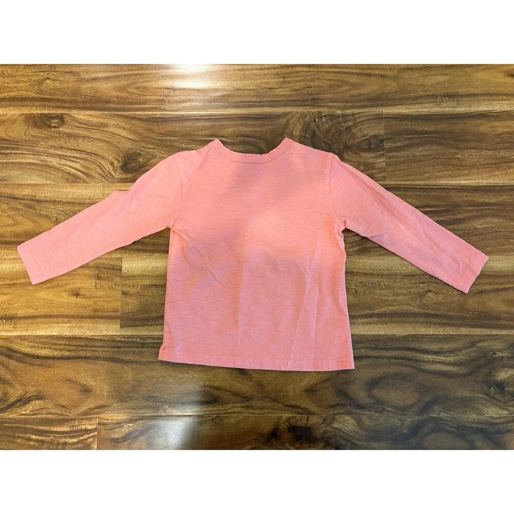 Primary Long Sleeve Slub Pocket Tees, Guava & Iris, Size 3T